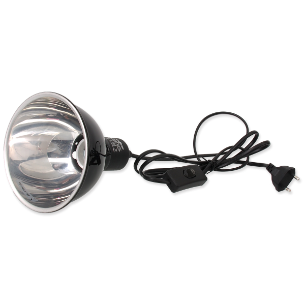Preview: Lampenfassung (Keramik) mit Reflektor 14cm